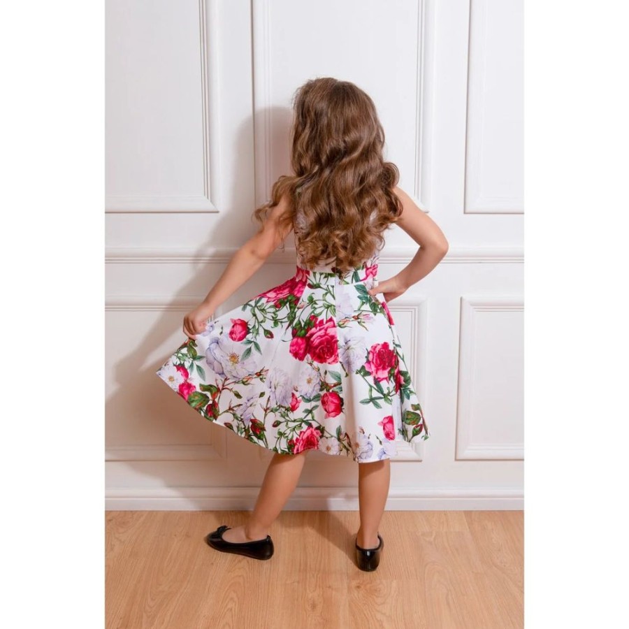 Pretty Kitty Fashion Little Kitty Girl'S Floral Print Party Dress | Girls