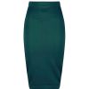 Pretty Kitty Fashion Classic Stretch Emerald Pencil Bodycon Midi Office Work Skirt | Skirts