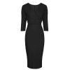 Pretty Kitty Fashion Vintage Wrap Over Midi Pencil Dress | Wiggle Dresses