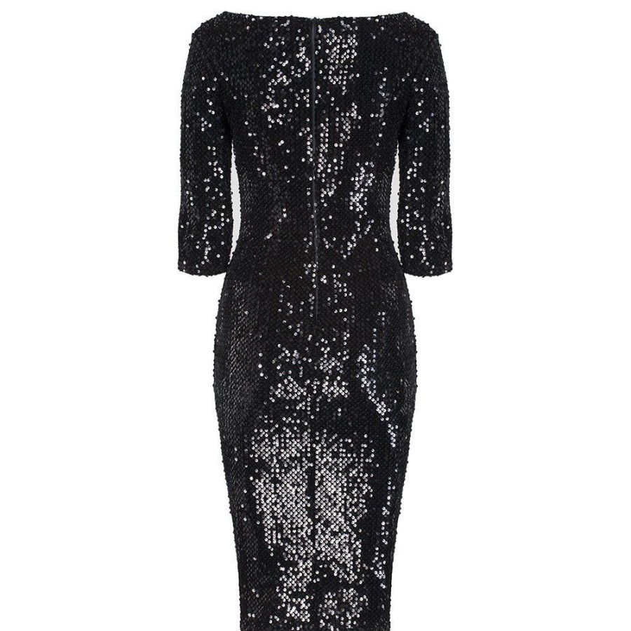 Pretty Kitty Fashion Velour Big Sequin Wiggle Dress | Party Dresses