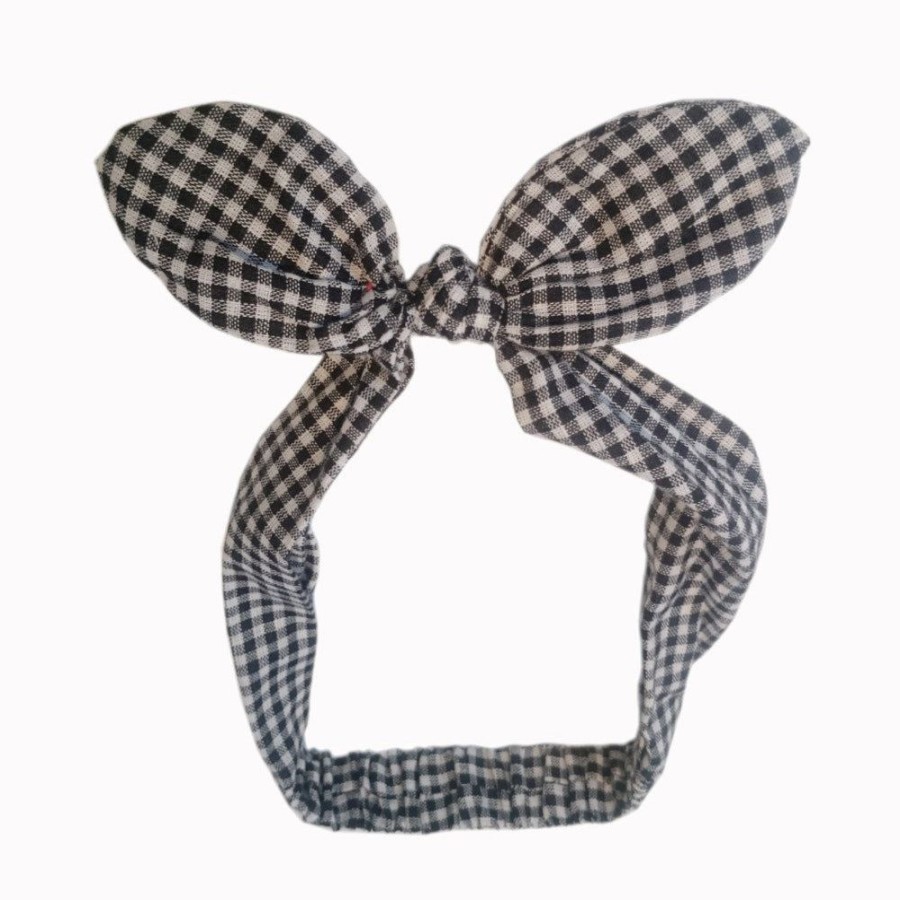 Pretty Kitty Fashion Black White Gingham Check Vintage Headscarf | Hair & Beauty