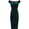 Pretty Kitty Fashion Vintage Animal Print Velvet Capped Sleeve Wiggle Dress | Wiggle Dresses