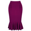 Pretty Kitty Fashion Peplum Fishtail Stretch Pencil Bodycon Skirt | Skirts