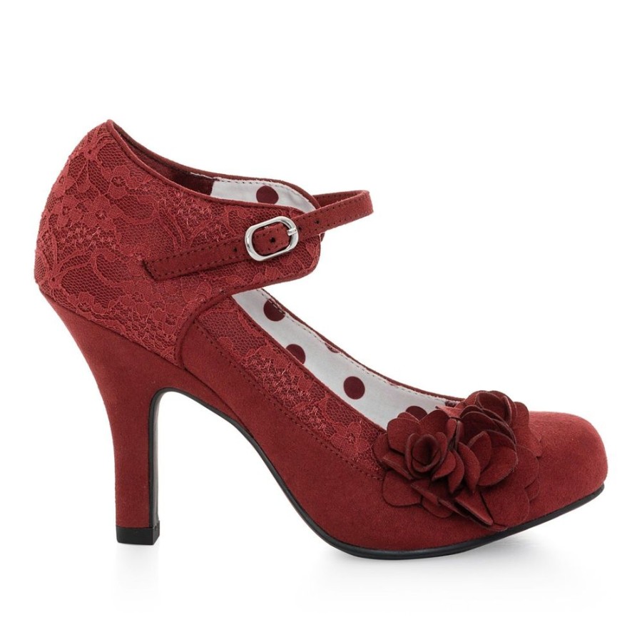 Ruby Shoo Ruby Shoo Melinda Crimson Corsage Stiletto Heels | Shoes