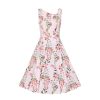 Hearts and Roses Soft Floral Summer Party Swing Tea Dress | Tea Dresses