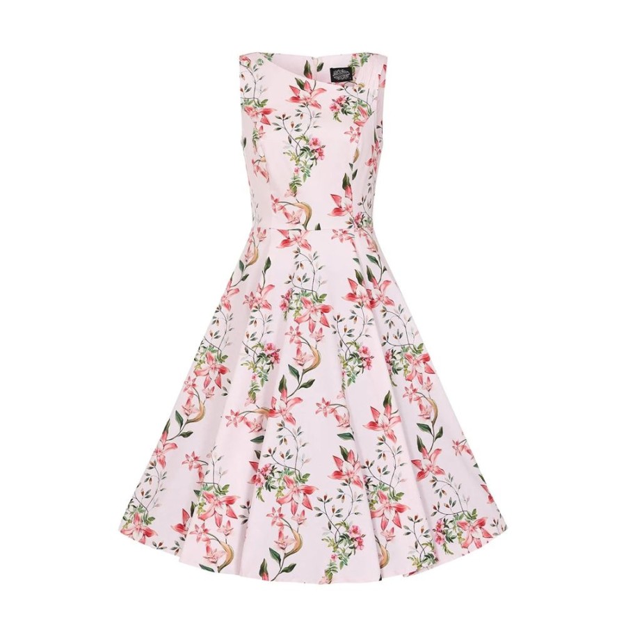 Hearts and Roses Soft Floral Summer Party Swing Tea Dress | Tea Dresses