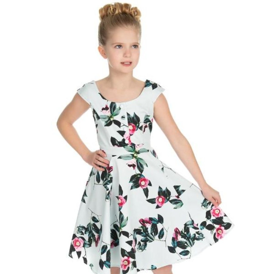 Pretty Kitty Fashion Little Kitty Girl'S Pale Floral Print Party Dress | Girls