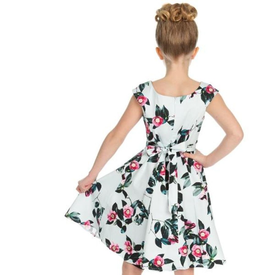 Pretty Kitty Fashion Little Kitty Girl'S Pale Floral Print Party Dress | Girls