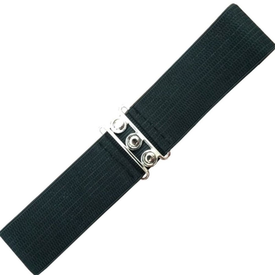 Pretty Kitty Fashion Black Retro Stretch Belt | Belts