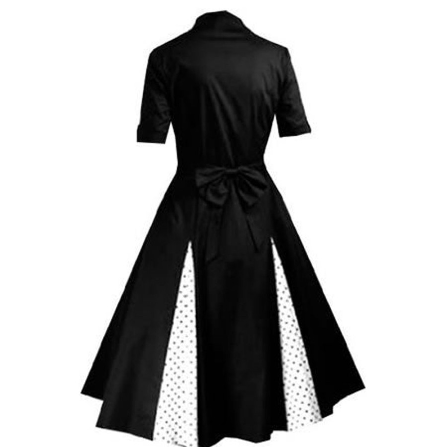 Pretty Kitty Fashion And White Polka Dot Retro 50S Rockabilly Dress | Polka Dot Dresses