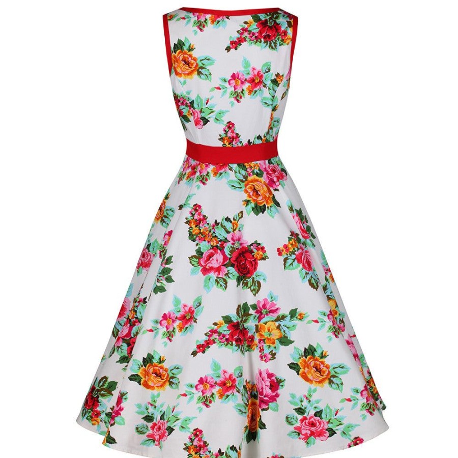 Pretty Kitty Fashion And Multi Colour Floral Print Vintage 50S Swing Dress | Rockabilly Dresses