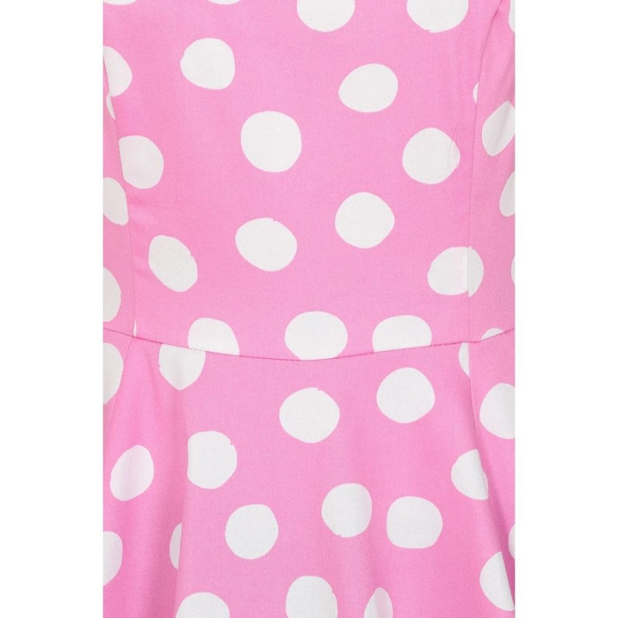 Hearts and Roses White Sleeveless Polka Dot Audrey Swing Tea Dress | Polka Dot Dresses