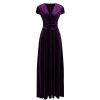 Pretty Kitty Fashion Velour V Neck Cap Sleeve Maxi Dress | Velour Dresses