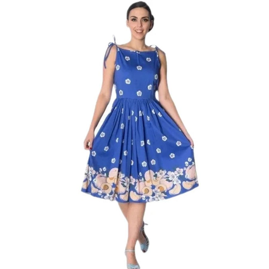 Banned Retro Electric Floral Fruit Inspired Summer Swing Dress | 50S Swing Dresses