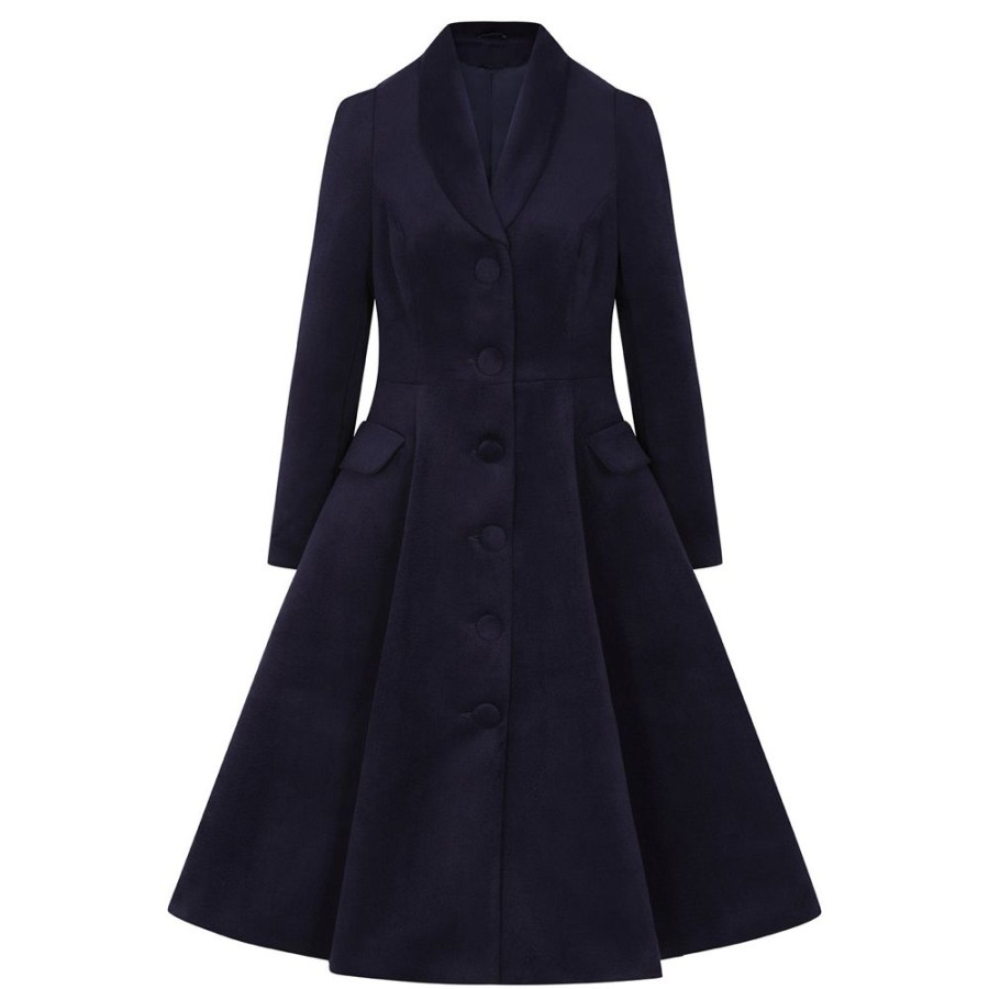 Pretty Kitty Fashion Navy Vintage Winter Swing Coat | Jackets & Coats