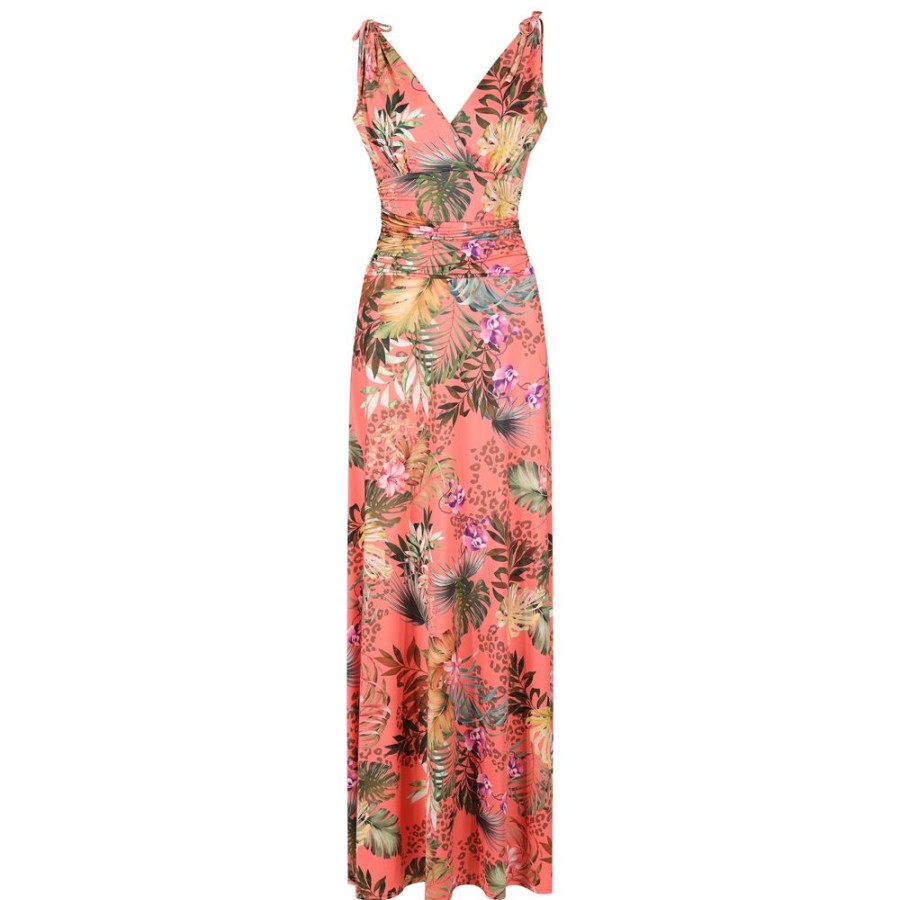 Pretty Kitty Fashion Floral Print Slinky Summer Maxi Dress | Maxi Dresses