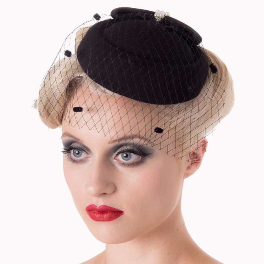 Pretty Kitty Fashion Black Vintage Retro Pillbox Hat Fascinator | Hats & Fascinators