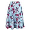 Pretty Kitty Fashion Sky Floral 50S Rockabilly Swing Skirt | Skirts