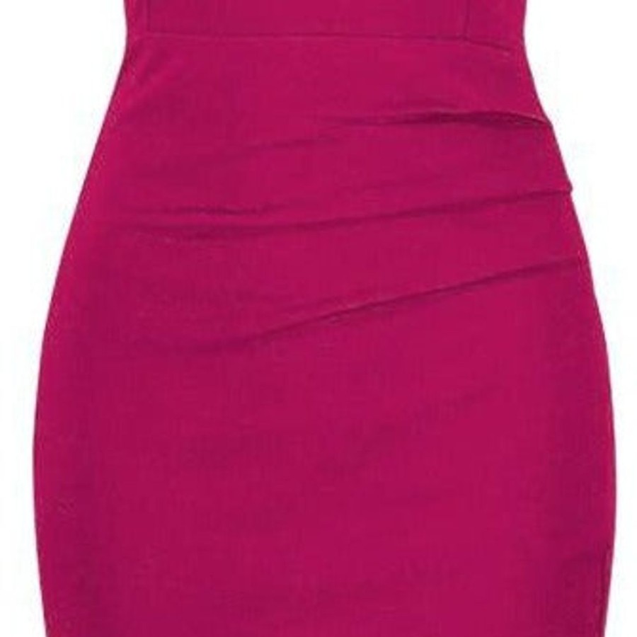 Pretty Kitty Fashion Purple 1940'S Vintage 3/4 Sleeve Bodycon Pencil Dress | Pencil Dresses